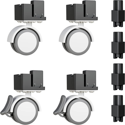 BUCATSTATE Universal Wheel and Stacker Accessories, Cage Accessories that Supports Moving and Stacking, Only for BUCATSTATE Hamster Cage 3.0, Does not apply to Cage 2.0 (White)