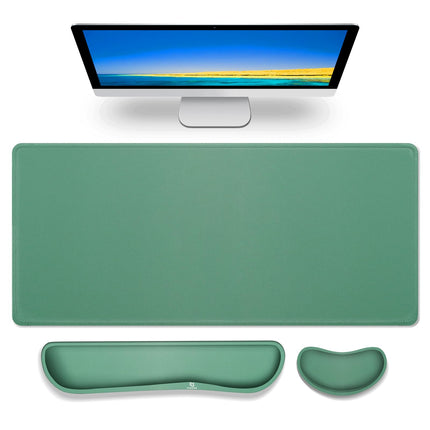 Gimars 4-in-1 XXL Gaming Mouse Mat with Gel Cushion, Ergonomic Wrist Rest Keyboard, 800 x 305 mm Mousepad, Table Mat, Gaming Accessories, Wrist Rest for PC, MacBook, Laptop, Topographic Map
