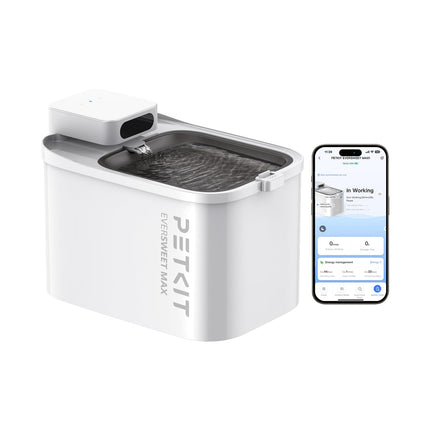 PETKIT Intelligent Pet Drinking Fountain, 3L Stainless Steel & BPA-Free, Quiet 26 dB with Motion Sensor, Long Battery Life, Dishwasher Safe, Whisper Quiet Cat Fountain Dog Drinking Fountain