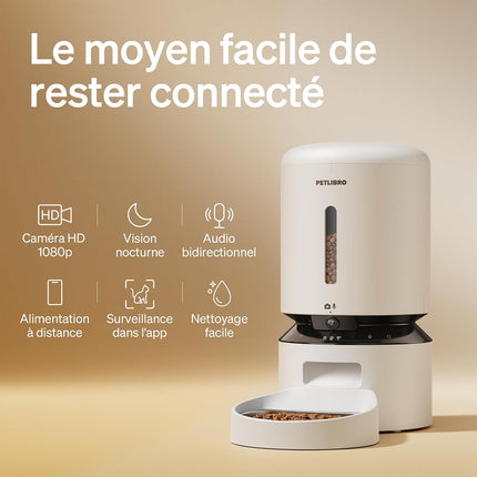 PETLIBRO 5L Automatic Cat Feeder with 1080P Video - 5G WiFi Dog Feeder with