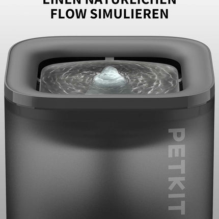 PETKIT Cybertail Cat Drinking Fountain, Dog Water Dispenser, 1.85 L Cat/Dog Water Fountain, LED Light, 25 dB Extremely Quiet, Corded Water Dispenser, Cordless Water Pump, Grey