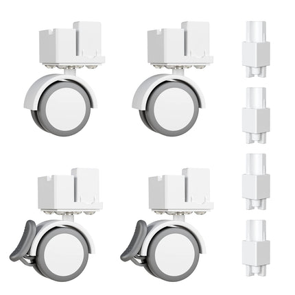 BUCATSTATE Universal Wheel and Stacker Accessories, Cage Accessories that Supports Moving and Stacking, Only for BUCATSTATE Hamster Cage 3.0, Does not apply to Cage 2.0 (White)