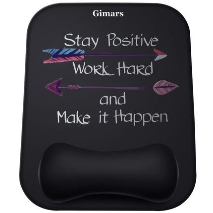 Gimars Mouse Mat with Gel Cushion, Ergonomic Mouse Mat with Hand Rest, Gel Memory Foam Waterproof Mouse Pads with Wrist Rest for Computer Laptop Offfice Home Topographic Map