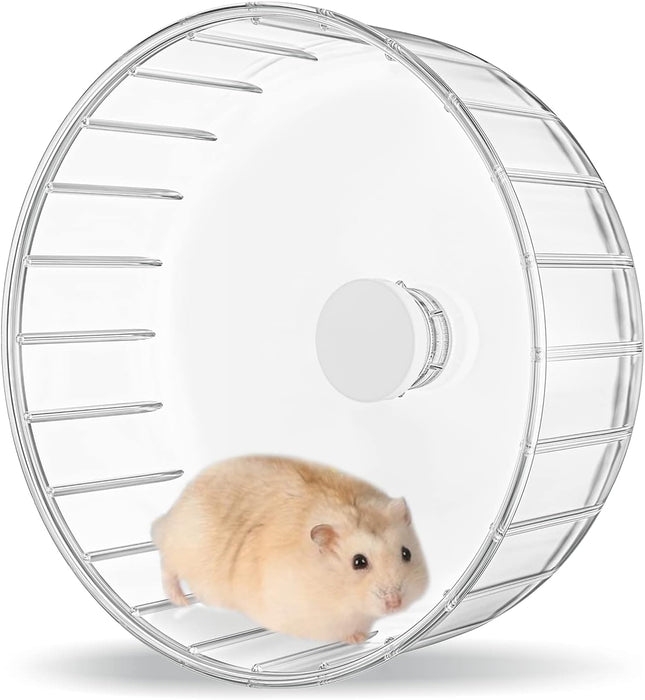 Bucatstate Hamster Wheel, 18 cm Balance Wheel, Hamster Quiet Hamster Toy, Transparent for Totoro Mouse, Squirrel, Chinchillas, Small Animal, Pet