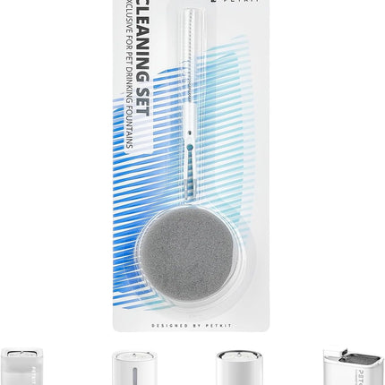 PETKIT Pet Water Fountain Cleaning Kit, Cat Water Fountain Brush, Brush and Sponge for Cat Water Fountain