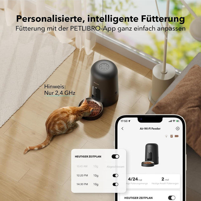PETLIBRO Automatic Cat Feeder, Wireless 2.4G WiFi Intelligent Feeder Cat
