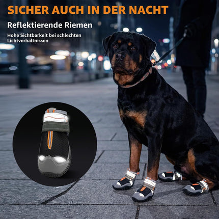Gimars Paw Protector Dog Shoes, Waterproof and Non-Slip, Breathable for Outdoor and Hot Walkways, with Reflective Straps for Small Medium Large Dogs, Set of 2, Black #5