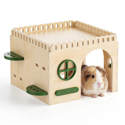 BUCATSTATE Wooden Guinea Pig Ladder with Hideout