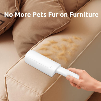 ACE2ACE Mini Fusselrolle Wiederverwendbar, Tierhaarentferner & Katzenhaarentferner für Kleidung, Kleiderbürste mit Selbstreinigung für kleine Flächen, Hundebett, Katzenbett, Kratzbaum & Sofa,Weiß