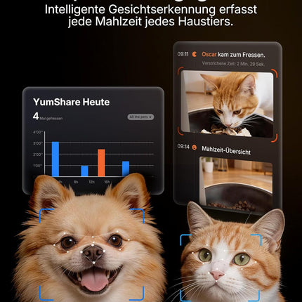 PETKIT YumShare Solo 2 Automatic Feeder with Camera, Face Detection for Multiple Cats, AI Automatic Cat Feeder, 3L Cat Feeder, Automatic Feeder for Cats and Dogs, 2.4 & 5G Wi-Fi