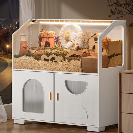 BUCATSTATE 100cm Gerbil Hamster Cage - 0.45m² Small Animal Cage - White