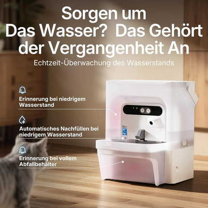 PETKIT EverSweet Ultra Cat Drinking Fountain with AI Camera, 5L Fresh/Waste Water Separation, Filterless Design, Automatic Water Dispenser for Cats and Small Dogs, App Control, 5GHz/2.4GHz WiFi