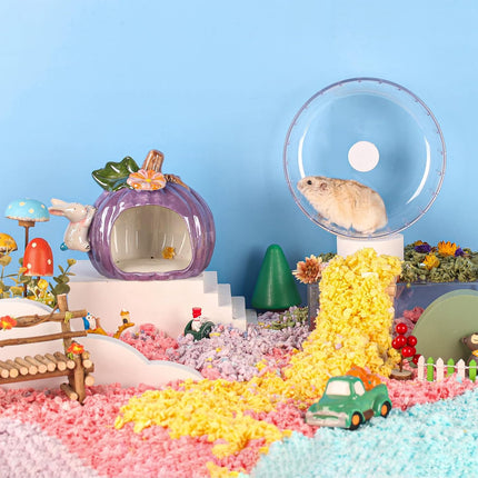 Bucatstate Hamster Wheel, 18 cm Balance Wheel, Hamster Quiet Hamster Toy, Transparent for Totoro Mouse, Squirrel, Chinchillas, Small Animal, Pet