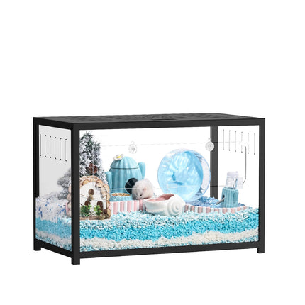 BUCATSTATE Hamster Cage Metal 2.0 - Small Animal Habitats Large Stackable with Double Door 100 L x 50 W x 52.5 H cm for Dwarf Hamsters, Rodents, Mice (0.5 m², White)