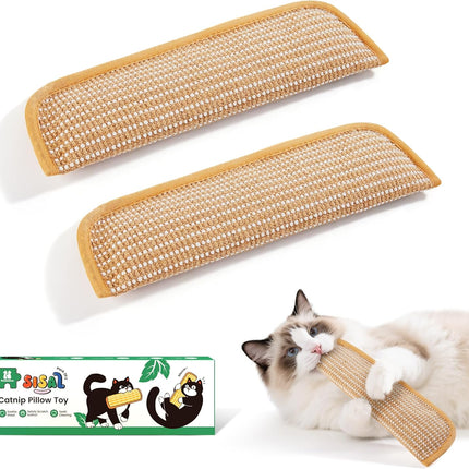 Potaroma Katzenspielzeug, 2er Pack mit 6000mg A+ Katzenminze, Weiches Sisalmaterial für Indoor Kätzchen, Kratz- und Kickspielzeug für Interaktive Beschäftigung — für Stressabbau und Instinktauslösung