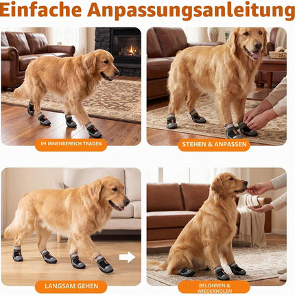 Gimars Paw Protector Dog Shoes, Waterproof and Non-Slip, Breathable for Outdoor and Hot Walkways, with Reflective Straps for Small Medium Large Dogs, Set of 2, Black #5