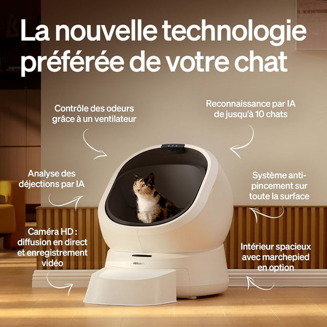PETLIBRO Automatic Cat Litter Tray Bundle with 3 Rolls Insert Bag for the Collection Drawer and 2 Activated Carbon Fi: Self-Cleaning Cat Litter Tray with Open Access, AI Camera for Analyzing Excretion