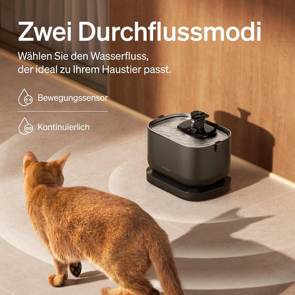 PETLIBRO Wireless Cat Fountain with Motion Sensor, Dockstream Drinking Fountain for Cats, Wireless, Battery Operated Cat Drinking Fountain with Battery 5000 mAh, 23 dB Ultra Quiet, Easy to Clean
