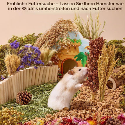 BUCATSTATE Natural Hamster Bedding - Flowers & Herbs & Sprays for Cage Habitat Decor