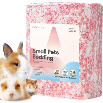 BUCATSTATE Hamster Litter, 101 L, Paper Bedding for Small Animals, Particularly Absorbent & 99.9% Dust-Free Small Animal Litter for Guinea Pigs, Rabbits, Pets, Mice, Gerbils, Rodents (White)