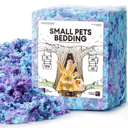 BUCATSTATE Hamster Litter, 15 L, Really 99.9% Dust-Free Paper Bedding for Rodents with Odour Control, Small Animal Litter, Dwarf Hamster Litter for Mice, Gerbils, Rats (Harvest Sunset)