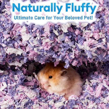 BUCATSTATE Hamster Bedding 15L, 99% Dust-Free and Odor Control Guinea Pig Bedding, Natural Paper Rabbit Bedding for Cages Rat Syrian Dwarf Hamster Hedgehog (Lavender)