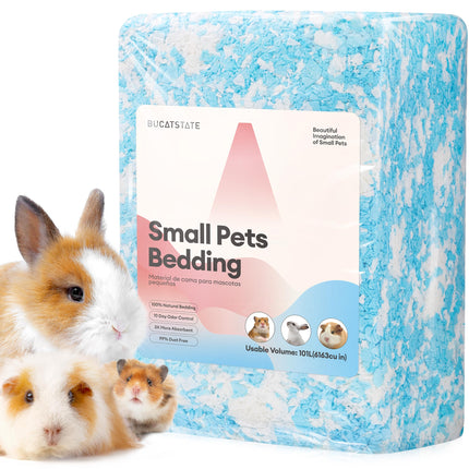 BUCATSTATE Hamster Litter, 70 L, Paper Bedding for Small Animals, Particularly Absorbent & 99.9% Dust-Free Small Animal Litter for Guinea Pigs, Rabbits, Pets, Mice, Gerbils, Rodents (White)